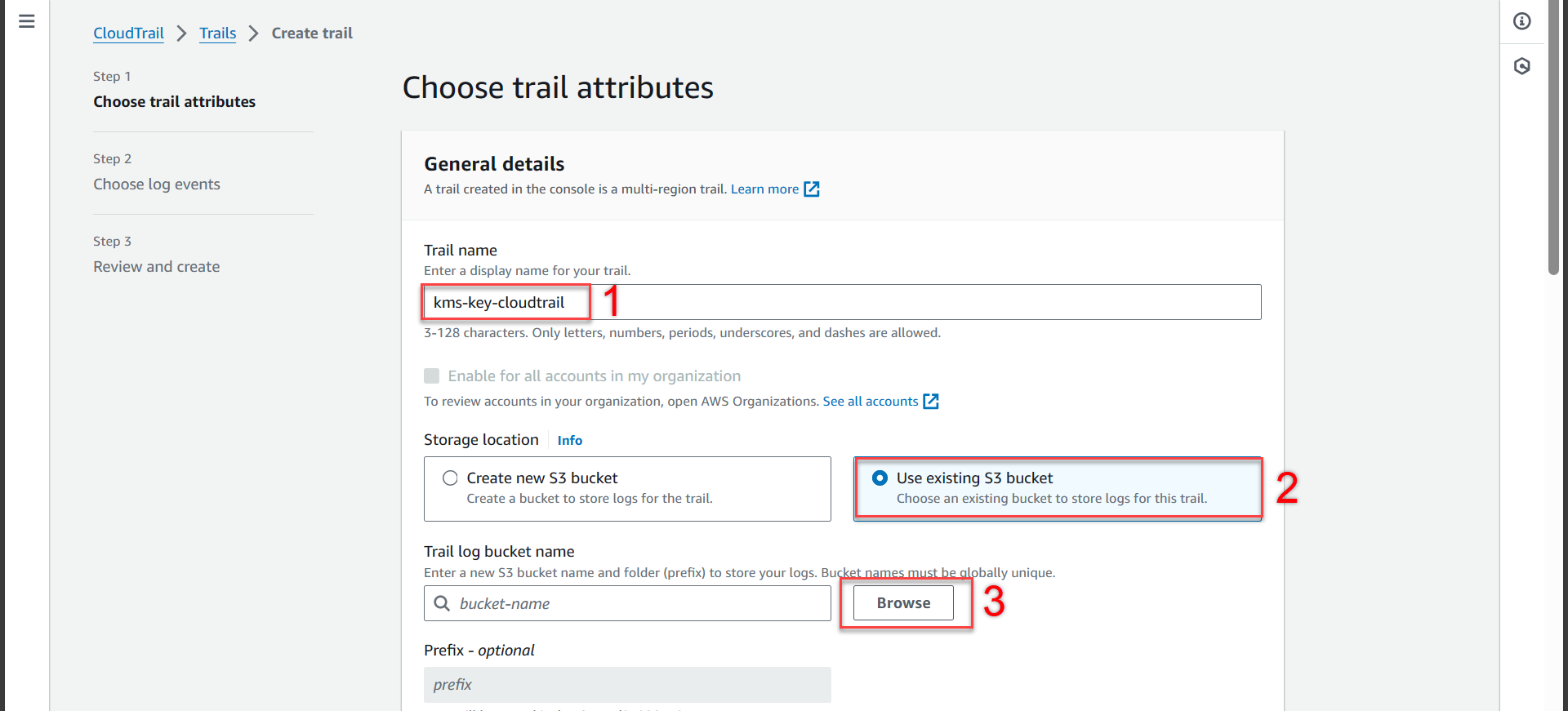 create cloudtrail